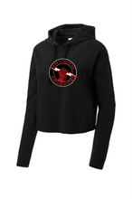 Load image into Gallery viewer, Crushers Sport-Tek ® Ladies PosiCharge ® Tri-Blend Wicking Fleece Crop Hooded Pullover
